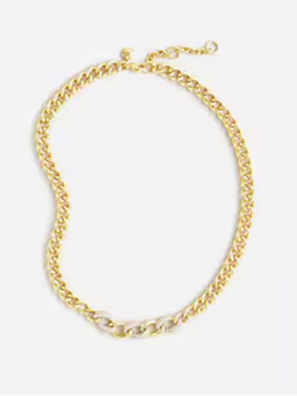 J.Crew Pave crystal chain necklace
